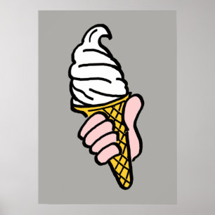 Ice Cream Cone-ontwerp Poster