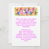 Ice Cream Cone Party-uitnodiging Kaart (Achterkant)