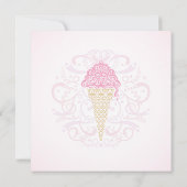 Ice Cream Cone Party-uitnodiging Kaart (Achterkant)