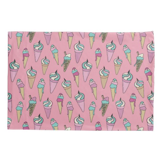 Ice Cream Cone Patroon Kussensloop (Achterkant-Links)