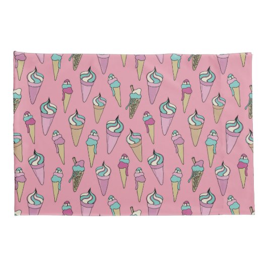 Ice Cream Cone Patroon Kussensloop (Achterkant-Rechts)