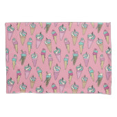 Ice Cream Cone Patroon Kussensloop (Voorkant)