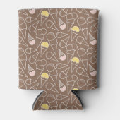 Ice Cream Cone Pattern on Brown Blikjeskoeler (Voorkant)