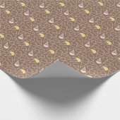 Ice Cream Cone Pattern on Brown Cadeaupapier (Hoek)