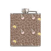 Ice Cream Cone Pattern on Brown Heupfles (Achterkant)