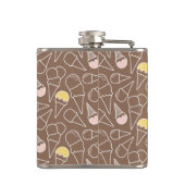 Ice Cream Cone Pattern on Brown Heupfles (Achterkant)