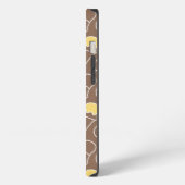 Ice Cream Cone Pattern on Brown iPhone Hoesje (Linkerkant)