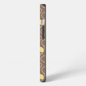 Ice Cream Cone Pattern on Brown iPhone Hoesje (Linkerkant)