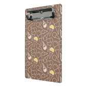 Ice Cream Cone Pattern on Brown Mini Klembord (Angled2)