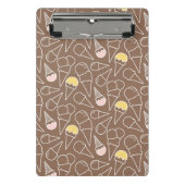Ice Cream Cone Pattern on Brown Mini Klembord (Voorkant)