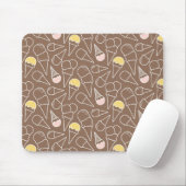 Ice Cream Cone Pattern on Brown Muismat (Met muis)
