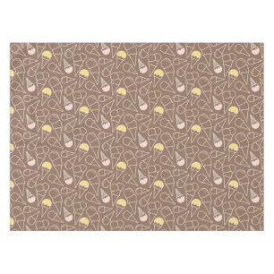 Ice Cream Cone Pattern on Brown Tafelkleed