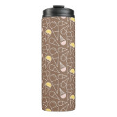 Ice Cream Cone Pattern on Brown Thermosbeker (Voorkant)
