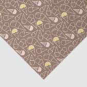 Ice Cream Cone Pattern on Brown Tissuepapier (Detail)