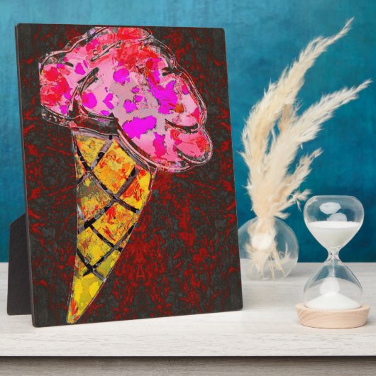 Ice Cream Cone Plaque Fotoplaat (Zijkant)