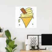 Ice Cream Cone Poster (Thuiskantoor)
