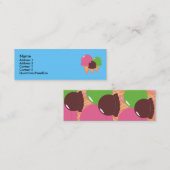 Ice Cream Cone Profiel Kaarten Mini Visitekaartje (Voorkant / Achterkant)