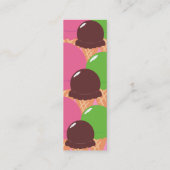 Ice Cream Cone Profiel Kaarten Mini Visitekaartje (Achterkant)