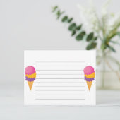 Ice Cream Cone Recipcard Briefkaart (Staand voorkant)