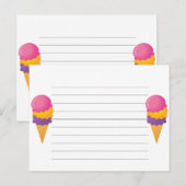 Ice Cream Cone Recipcard Briefkaart (Voorkant / Achterkant)