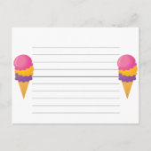 Ice Cream Cone Recipcard Briefkaart (Voorkant)