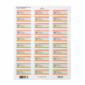 Ice Cream Cone; Retro Neon Rainbow Etiket (Full Sheet)