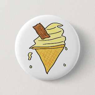 Ice Cream Cone Ronde Button 5,7 Cm