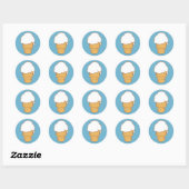 Ice Cream Cone Ronde Sticker (Vel)