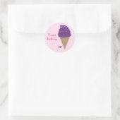 Ice Cream Cone Ronde Sticker (Tas)