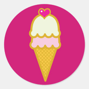 Ice Cream Cone Ronde Sticker