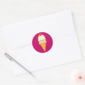 Ice Cream Cone Ronde Sticker (Envelop)
