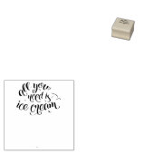 Ice Cream Cone Rubber Stempel (Gestempeld)