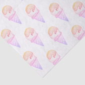 Ice Cream Cone schets | Roze & Paarse Vervagen Tissuepapier (Detail)