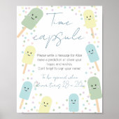 Ice Cream Cone Scoop Birthday Party Time Capsule Poster (Voorkant)