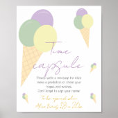 Ice Cream Cone Scoop Birthday Party Time Capsule Poster (Voorkant)