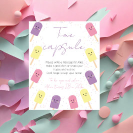 Ice Cream Cone Scoop Birthday Party Time Capsule Poster