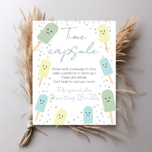 Ice Cream Cone Scoop Birthday Party Time Capsule Poster