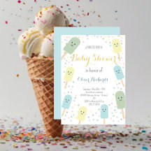Ice Cream Cone Scoop Confetti Kinder Baby shower