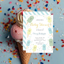 Ice Cream Cone Scoop Confetti Kinder Baby shower