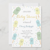 Ice Cream Cone Scoop Confetti Kinder Baby shower Kaart (Voorkant)