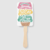 Ice Cream Cone Scoops Treat Bright Birthday Party Handwaaier (Voorkant)