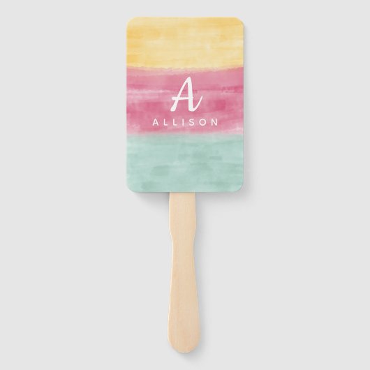 Ice Cream Cone Scoops Treat Bright Birthday Party Handwaaier (Achterkant)