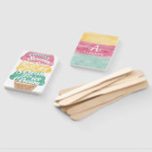 Ice Cream Cone Scoops Treat Bright Birthday Party Handwaaier (Niet-gemonteerd)