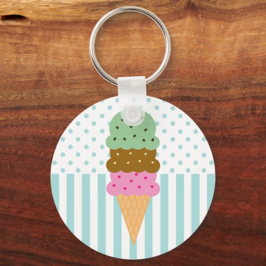 Ice Cream Cone-Sleutelhanger Sleutelhanger (Voorkant)