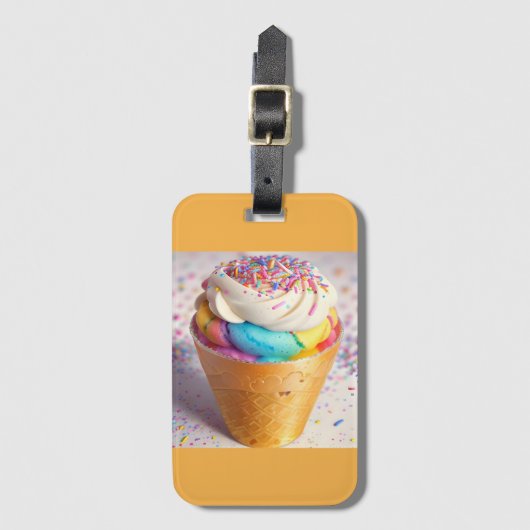 Ice Cream Cone Sprinkles Bagagelabel (Voorkant (verticaal))