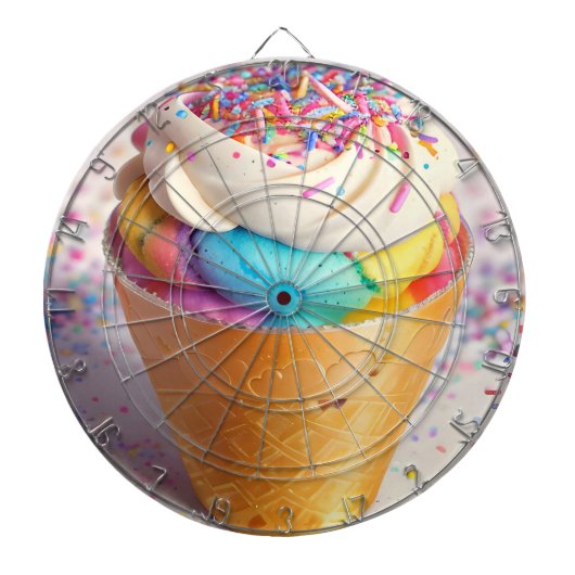 Ice Cream Cone Sprinkles Dartbord (Voorkant)