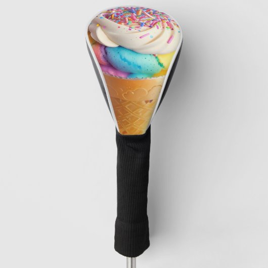 Ice Cream Cone Sprinkles Golfheadcover (Voorkant)
