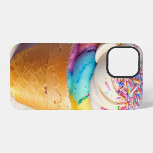 Ice Cream Cone Sprinkles iPhone Hoesje (Achterkant horizontaal)