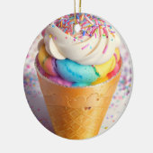 Ice Cream Cone Sprinkles Keramisch Ornament (Links)