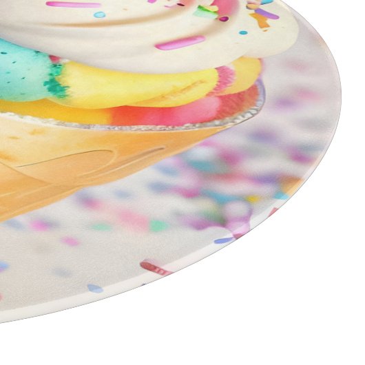 Ice Cream Cone Sprinkles Snijplank (Hoek)